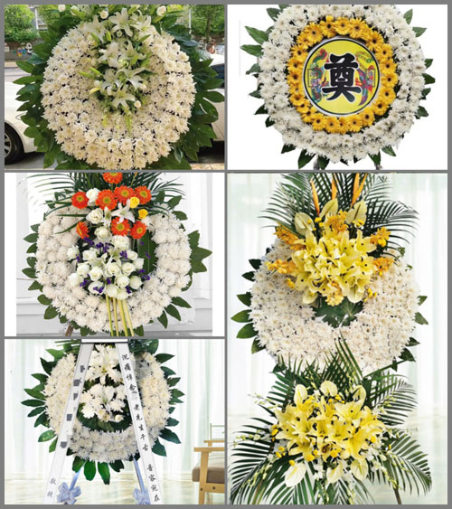 山东青岛胶州市铺集镇牛沟一村花圈速递